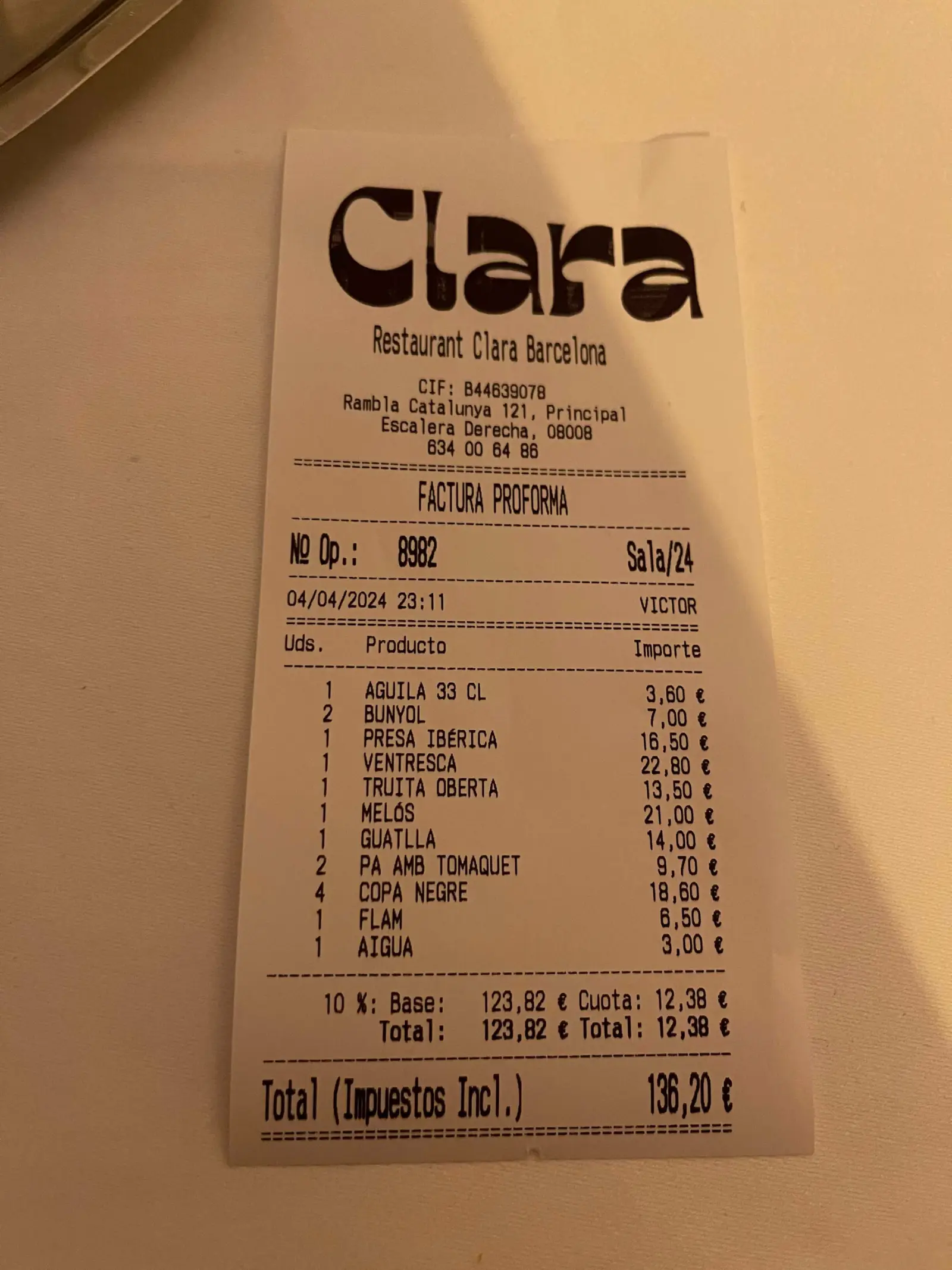 clara restaurant