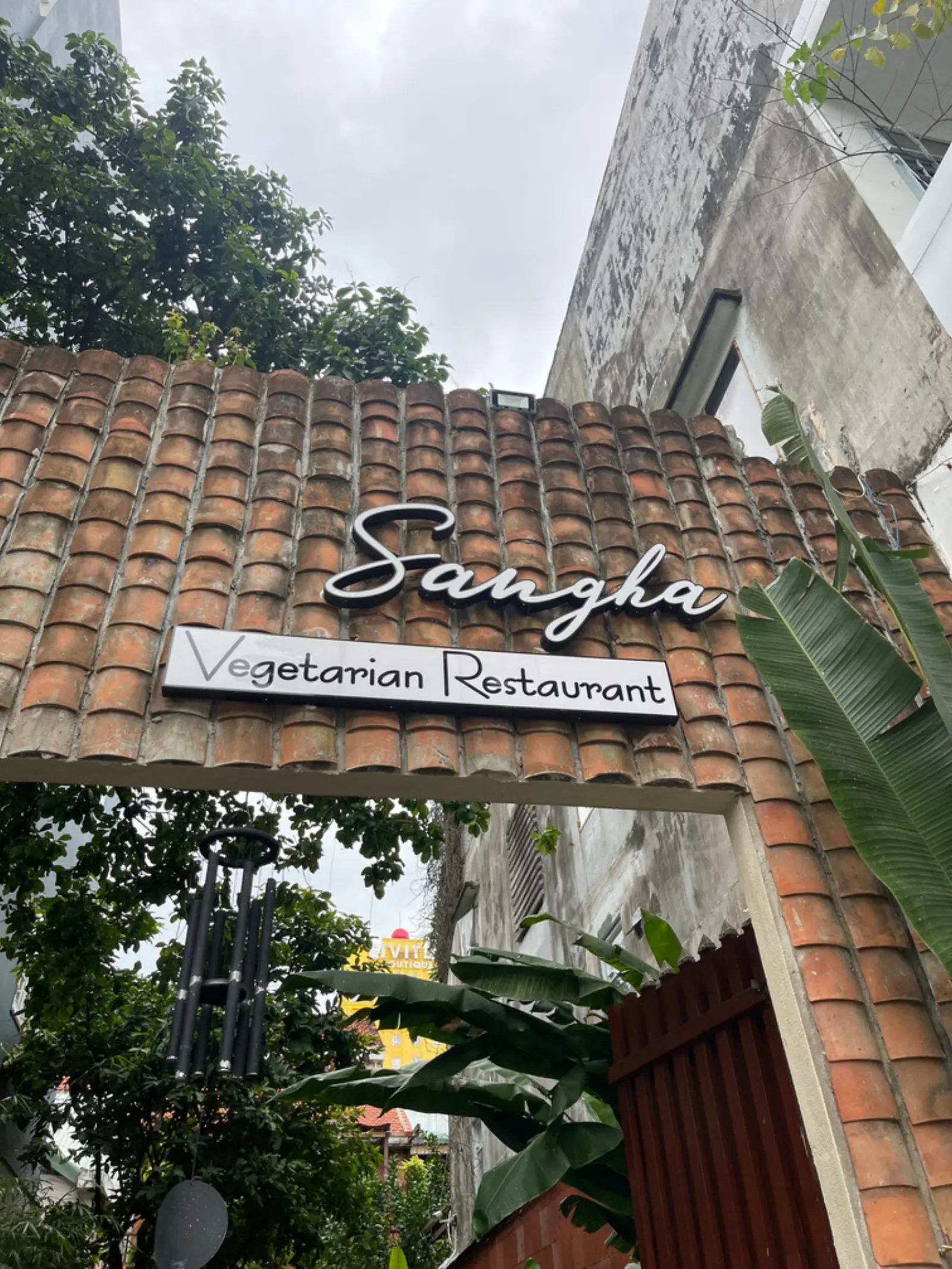 Set menu dishes at Sangha Vegetarian Restaurant, Da Nang