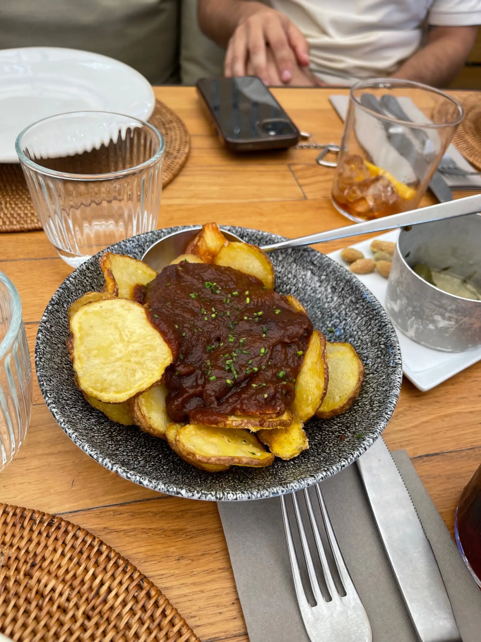 Patatas bravas at Camping Mar, Barcelona