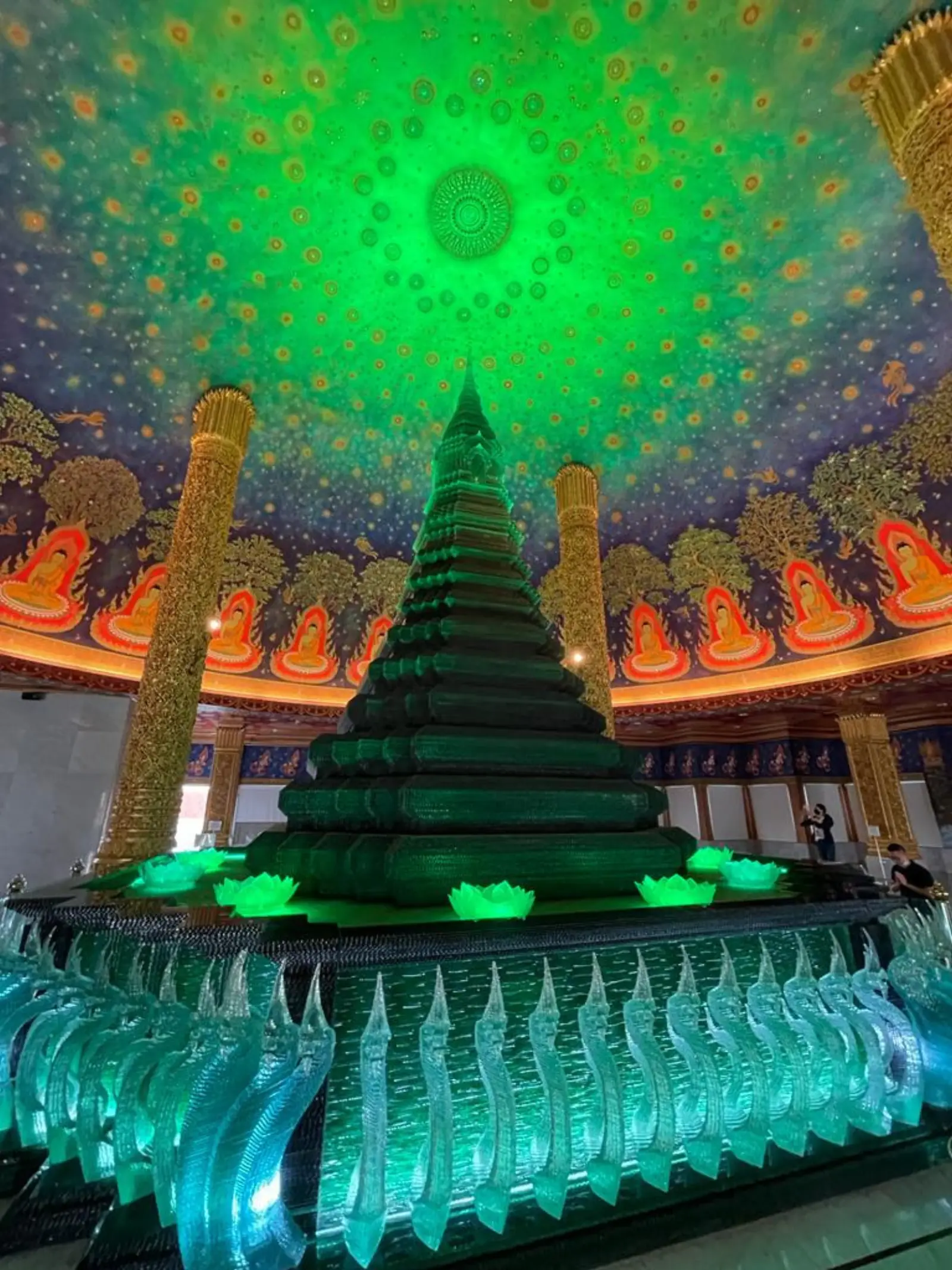 Golden Buddha & Wat Paknam in Bangkok, Thailand