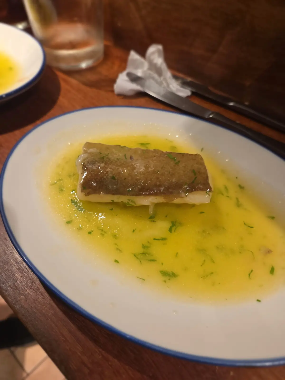 Fish in green sauce at Borda Berri