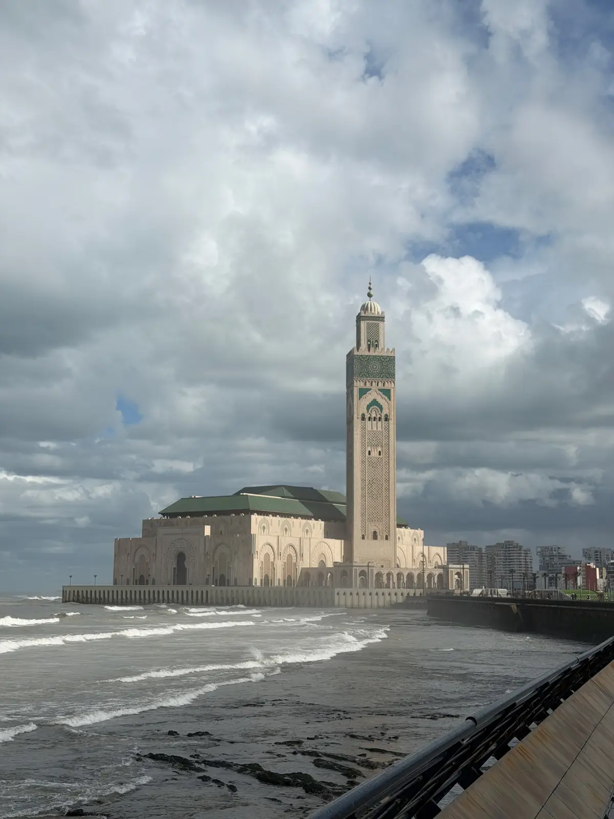 The Hassan II Mosque over the Atlantic