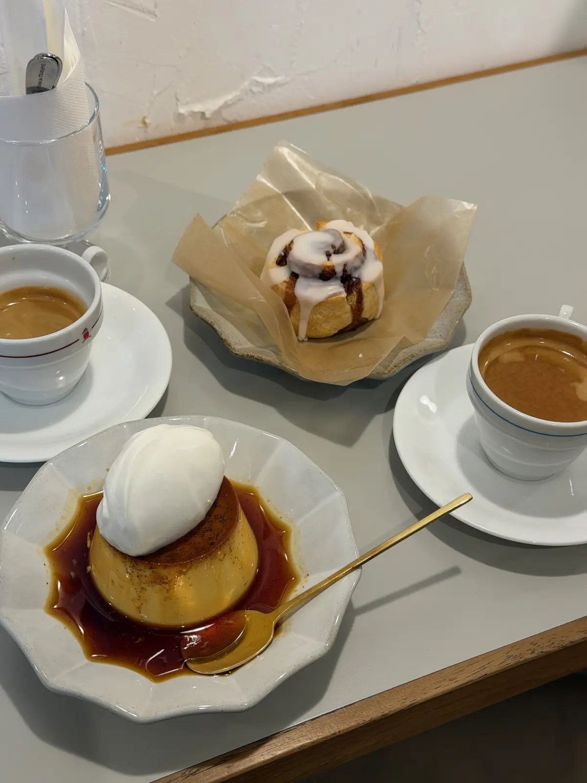 Pudding and coffee at a Kanazawa café