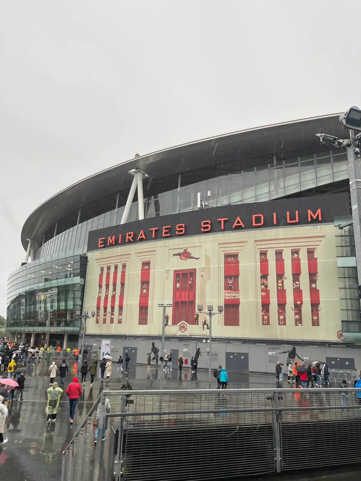 Outside the Emirates Stadium