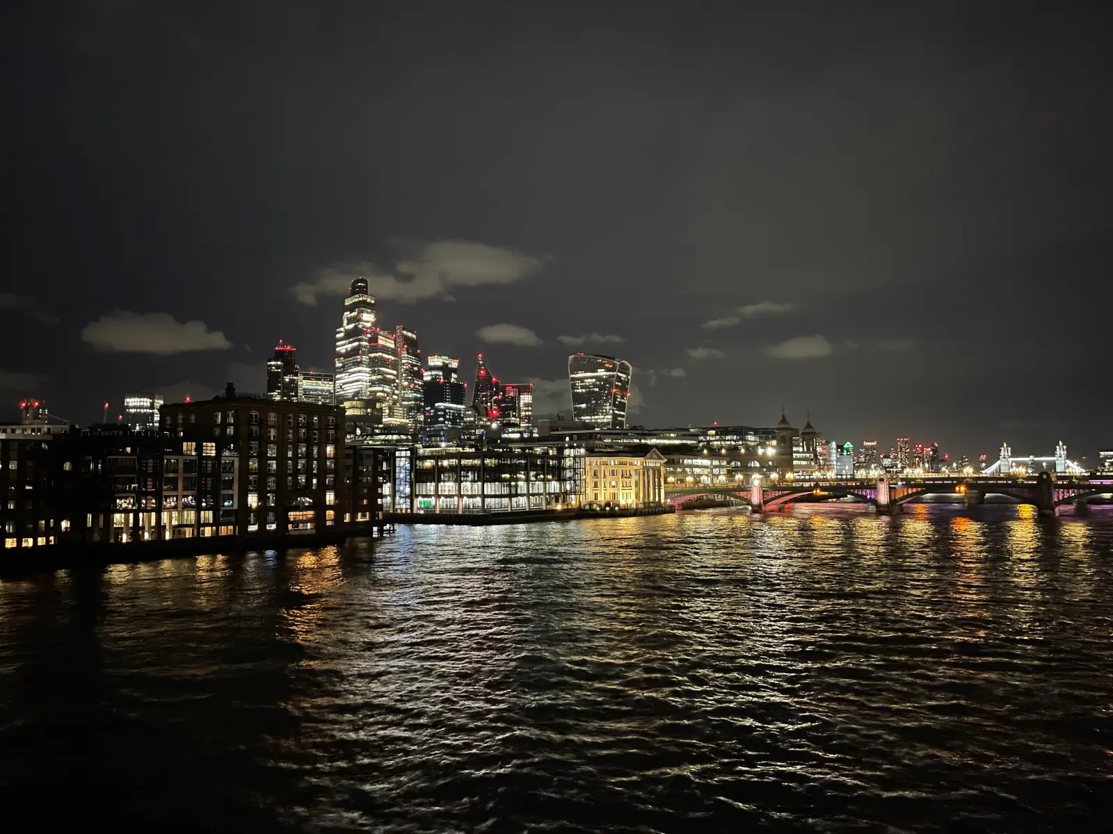 The Thames at night