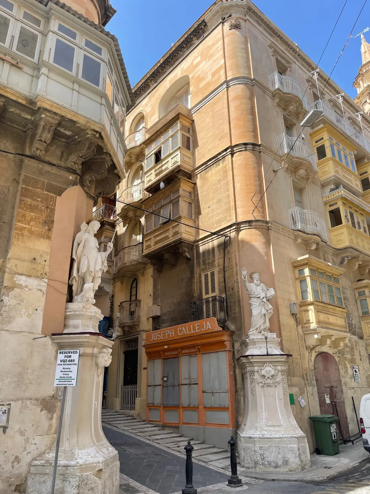 A street corner in Valletta