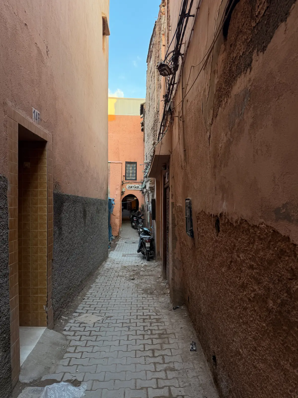 A quiet lane in the Marrakech medina