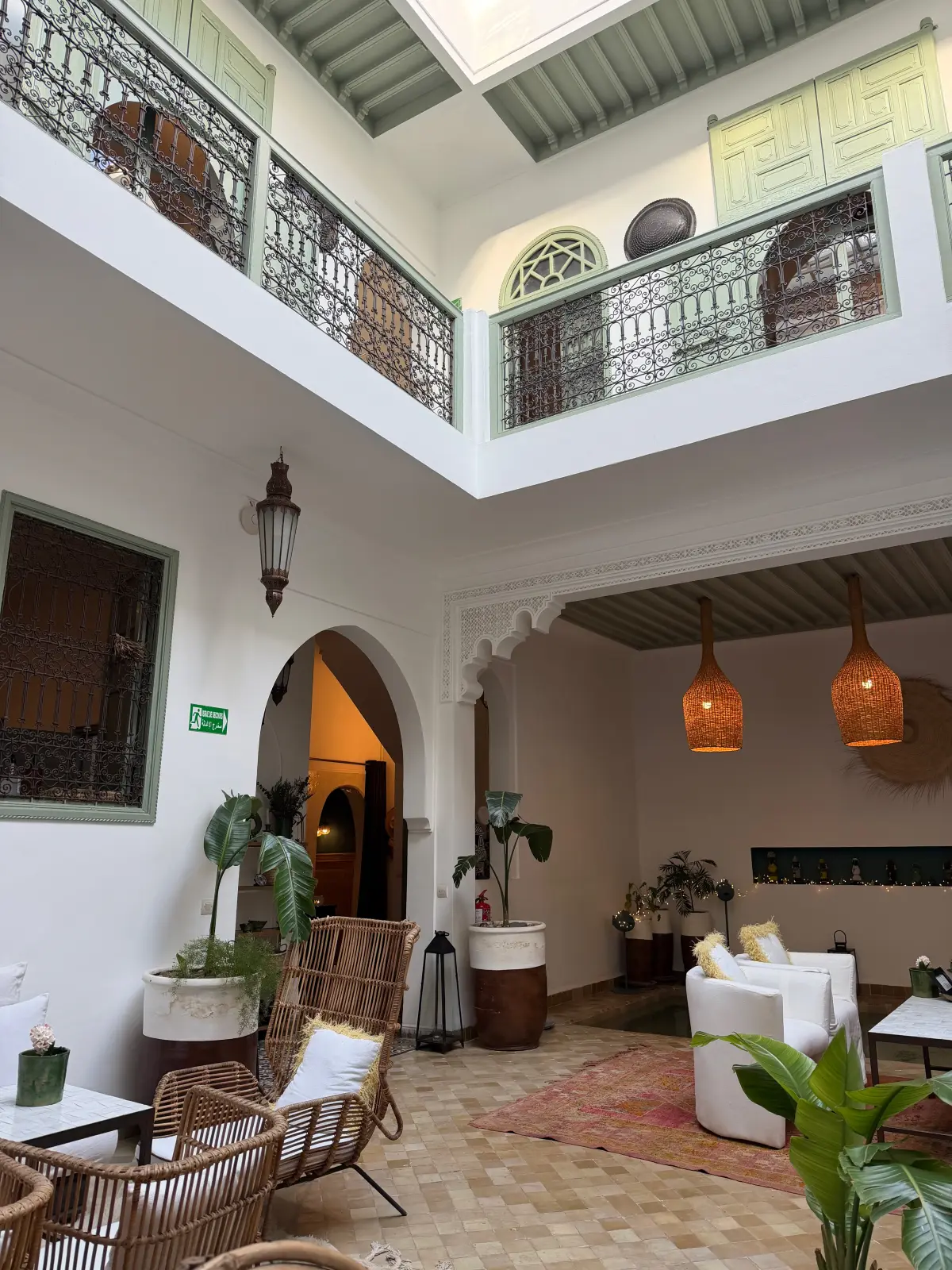 A riad courtyard in Marrakech