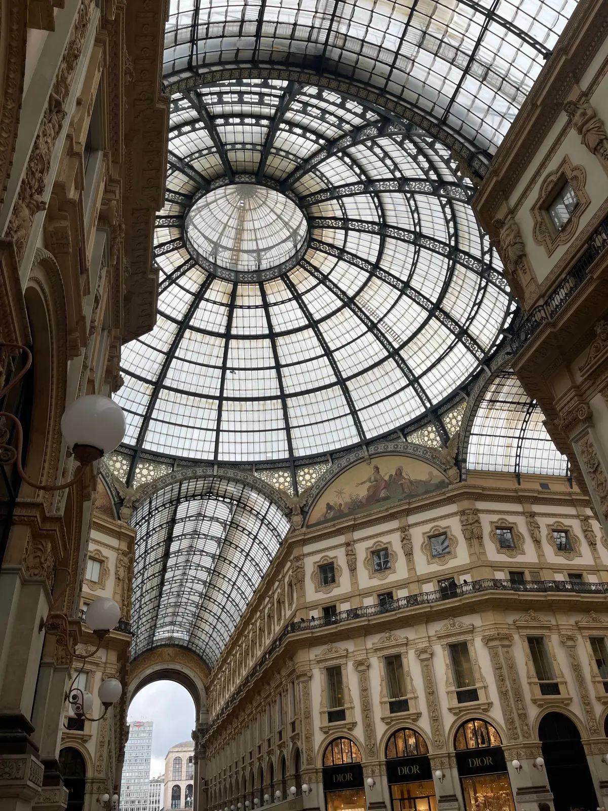 The glass dome of the Galleria Vittorio Emanuele II