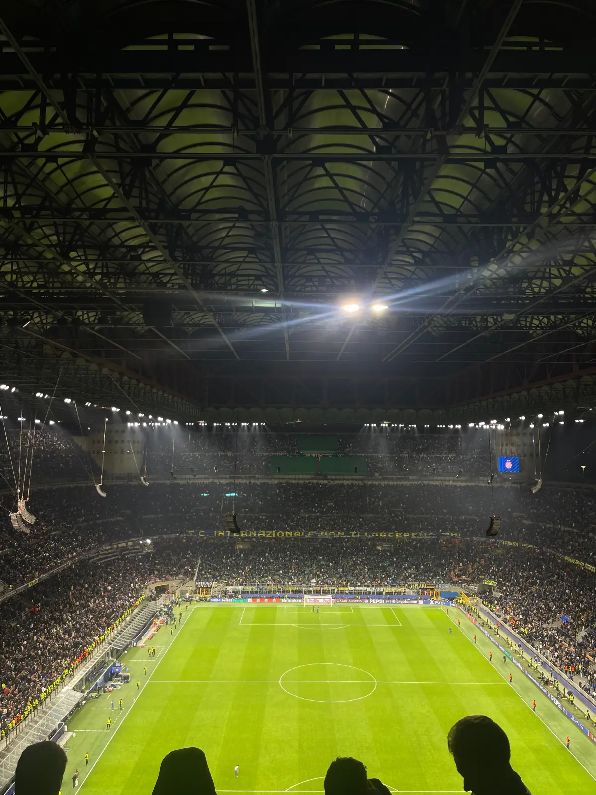 San Siro at night during the match