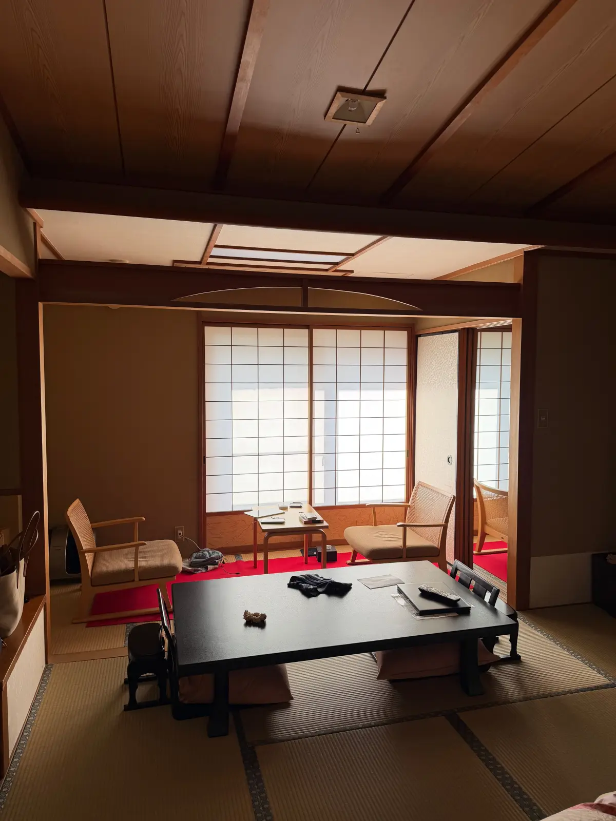 A tatami room at Kasuga Hotel