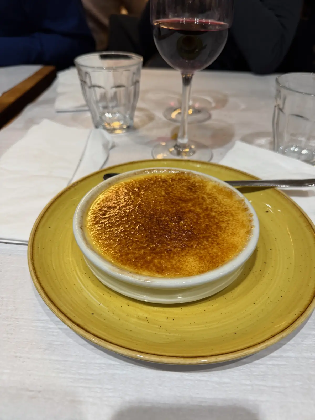 Crème brûlée for dessert